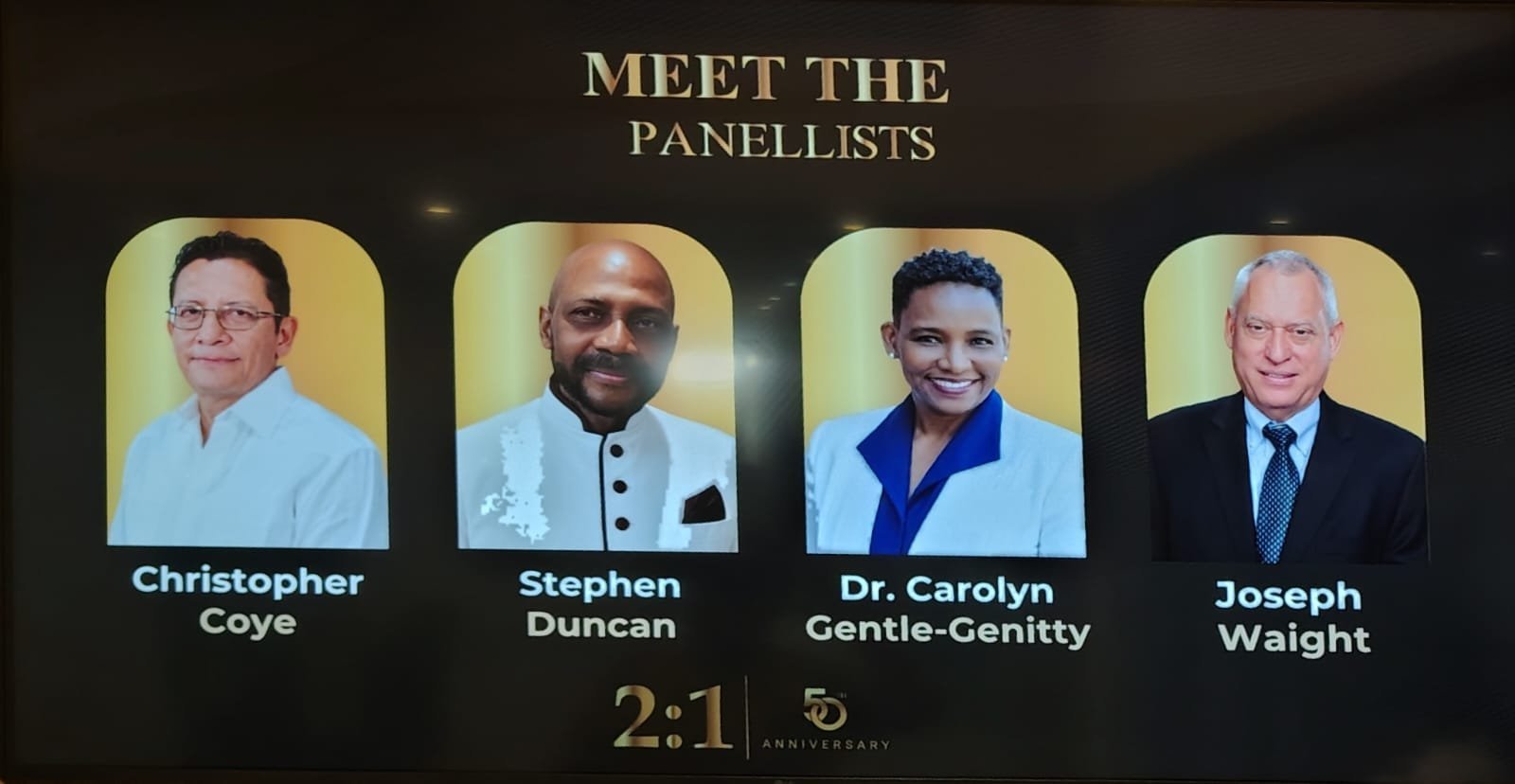 Panelists Christopher Coye, Stephen Duncan, Dr. Carolyn Gentle-Genitty, and Joseph Waight.