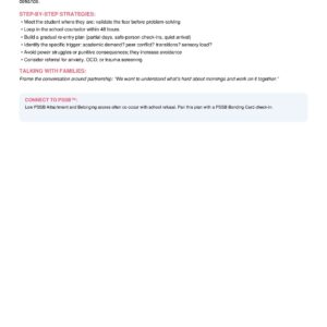First page of the Attendance USA Intervention Tip Sheets (Item 10)