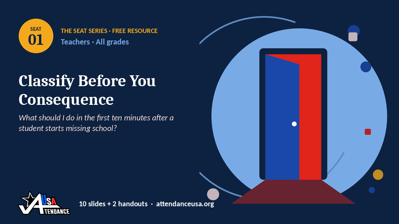 Seat 01 Classify Before You Consequence, an original Seat Series illustration from Attendance USA.
