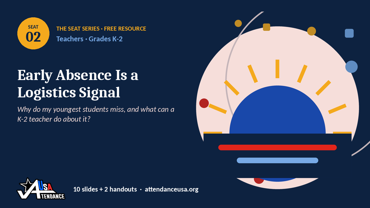Seat 02 Early Absence Is a Logistics Signal, an original Seat Series illustration from Attendance USA.