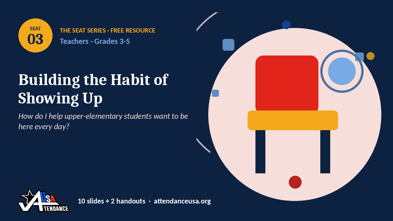 Seat 03 Building the Habit of Showing Up, an original Seat Series illustration from Attendance USA.