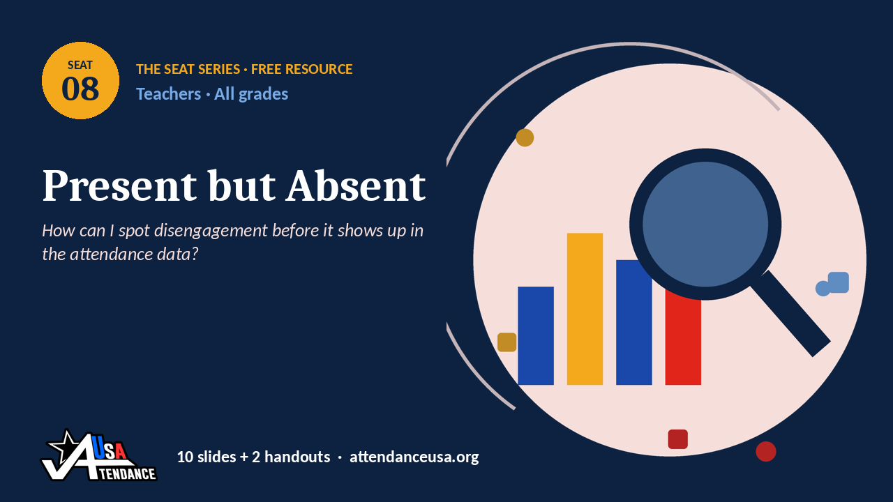 Seat 08 Present but Absent, an original Seat Series illustration from Attendance USA.