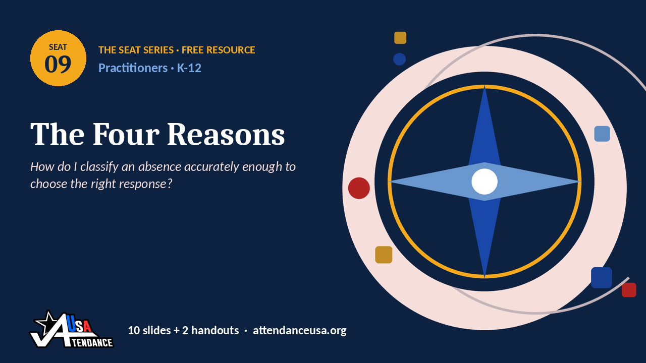 Seat 09 The Four Reasons, an original Seat Series illustration from Attendance USA.