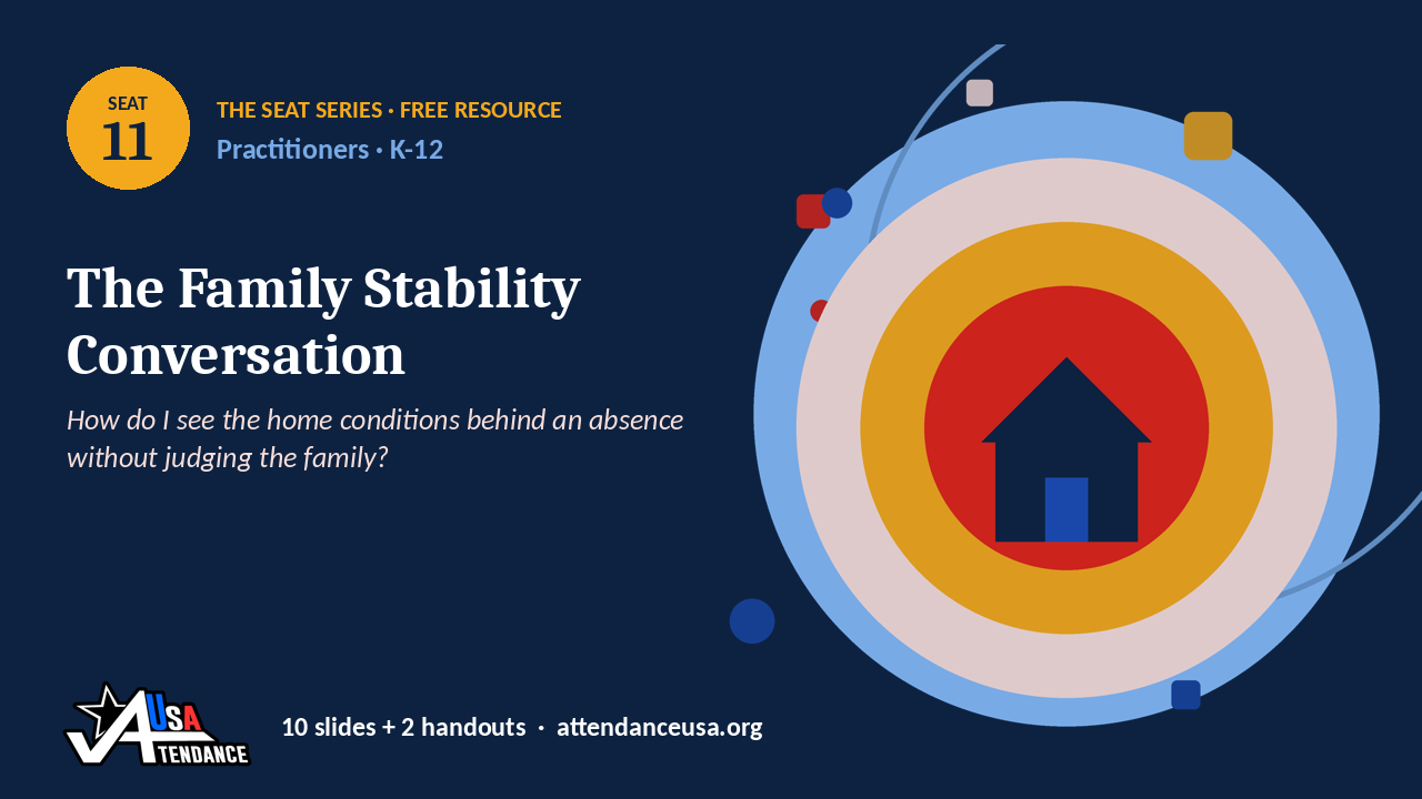 Seat 11 The Family Stability Conversation, an original Seat Series illustration from Attendance USA.
