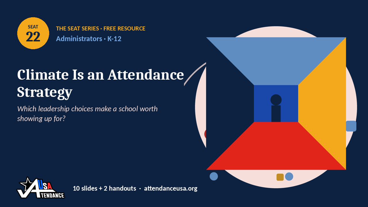 Seat 22 Climate Is an Attendance Strategy, an original Seat Series illustration from Attendance USA.