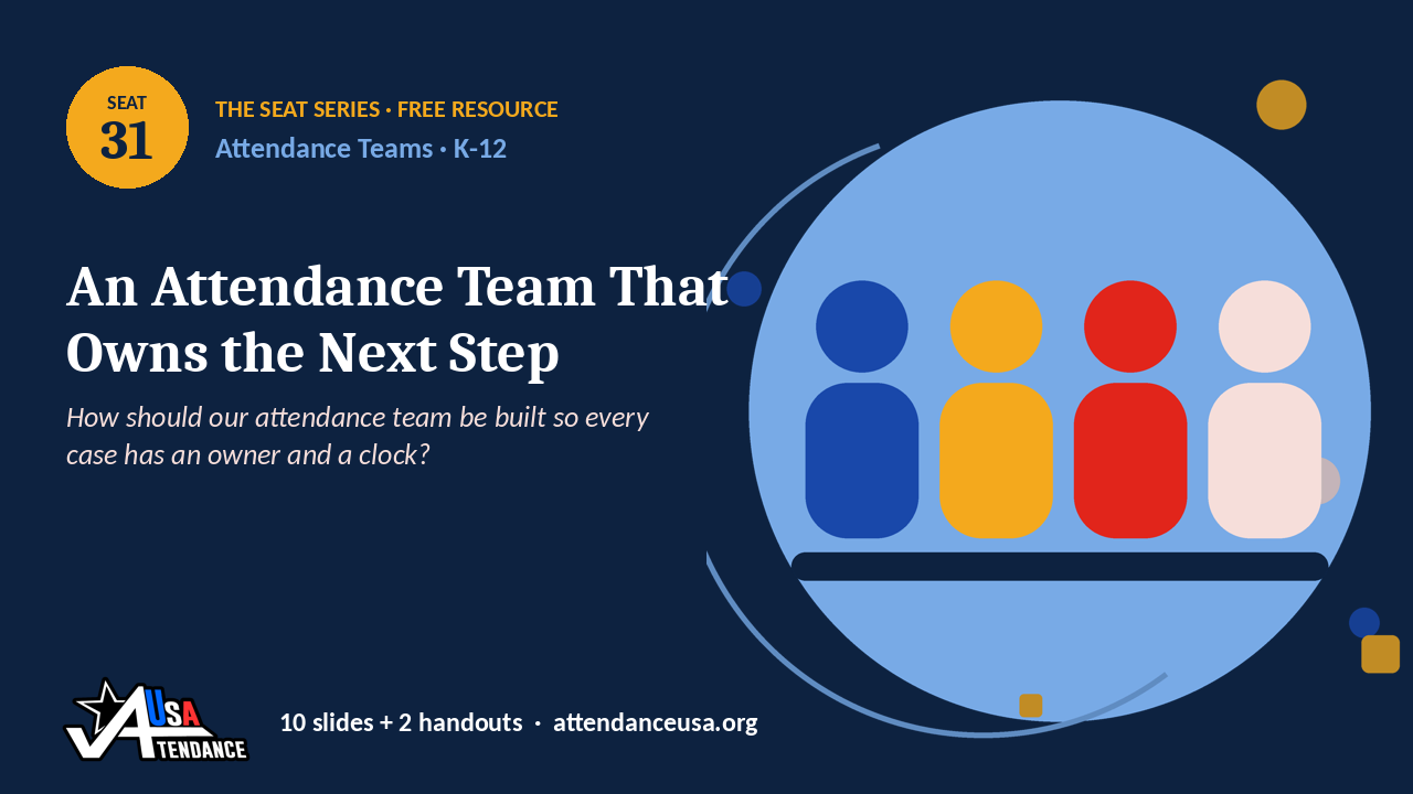 Seat 31 An Attendance Team That Owns the Next Step, an original Seat Series illustration from Attendance USA.