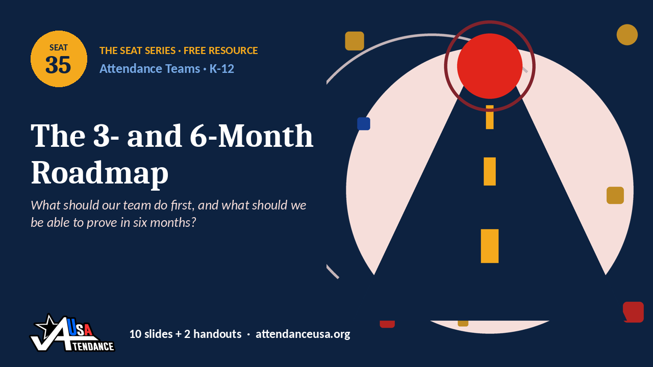 Seat 35 The 3- and 6-Month Roadmap, an original Seat Series illustration from Attendance USA.