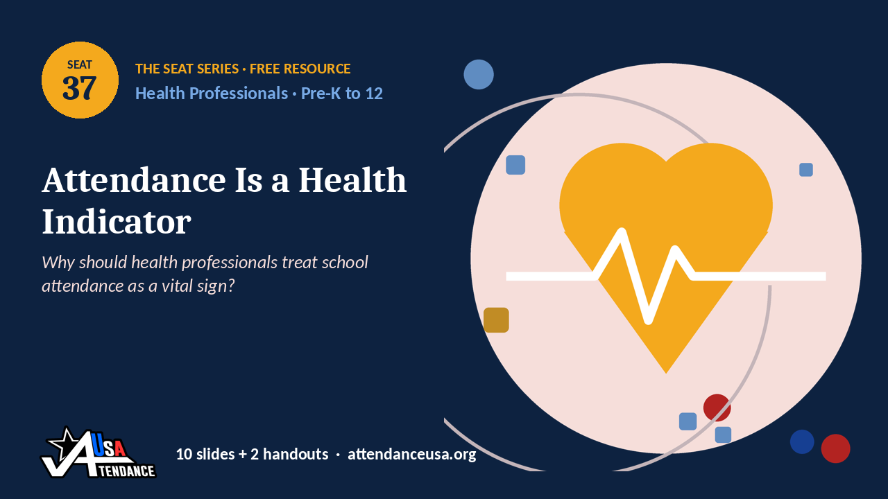 Seat 37 Attendance Is a Health Indicator, an original Seat Series illustration from Attendance USA.