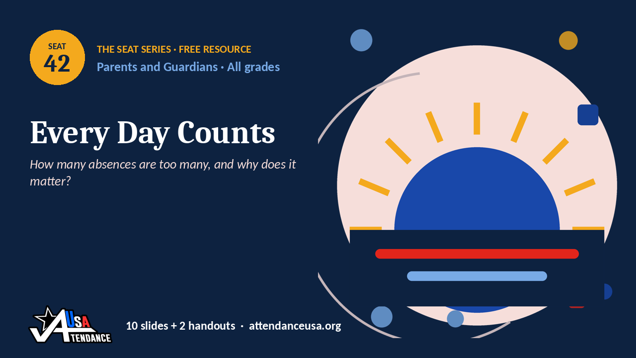 Seat 42 Every Day Counts, an original Seat Series illustration from Attendance USA.