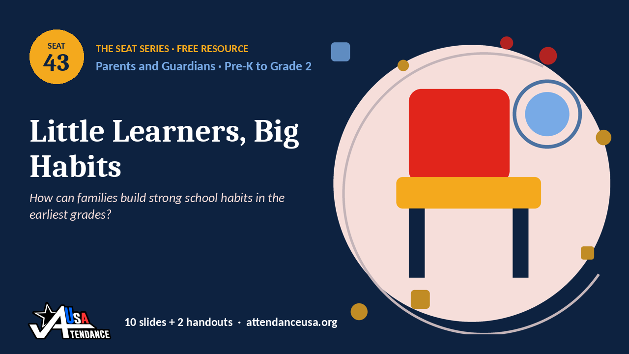 Seat 43 Little Learners, Big Habits, an original Seat Series illustration from Attendance USA.
