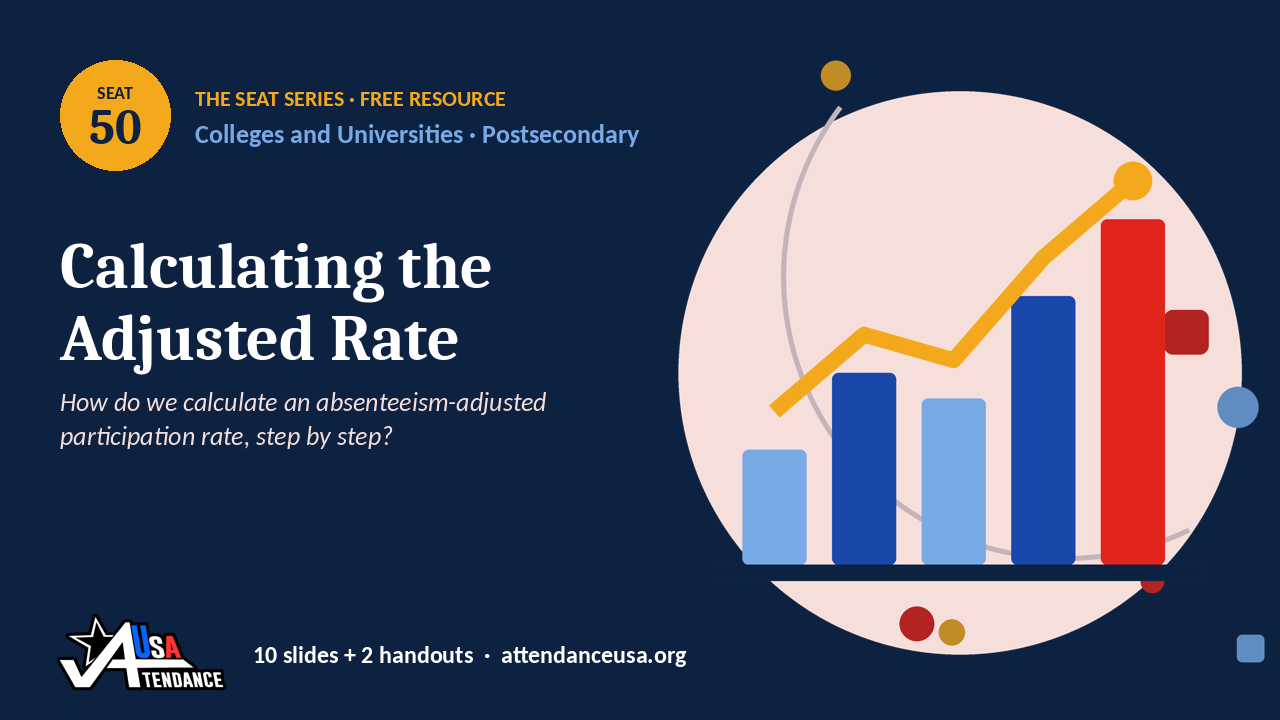 Seat 50 Calculating the Adjusted Rate, an original Seat Series illustration from Attendance USA.